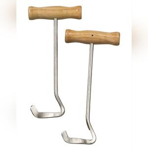 New Wood Handle Boot Pullers Hooks